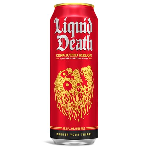 Liquid Death Agave Convicted Melon Flavored Sparkling Water, 19.2 oz King Size Cans (8-Pack)
| Liquid Death Convicted M