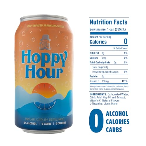 Hoppy Hour Sparkling Hop Water Original Citrus Flavor for Refreshment on the Go
| Non-Alcoholic Refreshing Hoppy Hour S