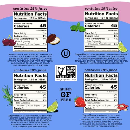 Culture Pop Soda Jazzy & Juicy Variety Pack Non-GMO Kosher Gluten-Free Sparkling Juice Alternative (12pk)  
Culture Pop